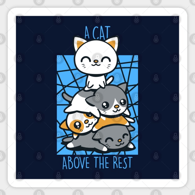 Cute Funny Kawaii Cats Bonding Funny Saying Gift For Cat Lovers Sticker by BoggsNicolas